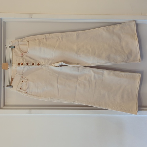 NWT Boden Ultra High Rise Wide Leg Jeans 31 Oatmeal - Picture 2 of 6